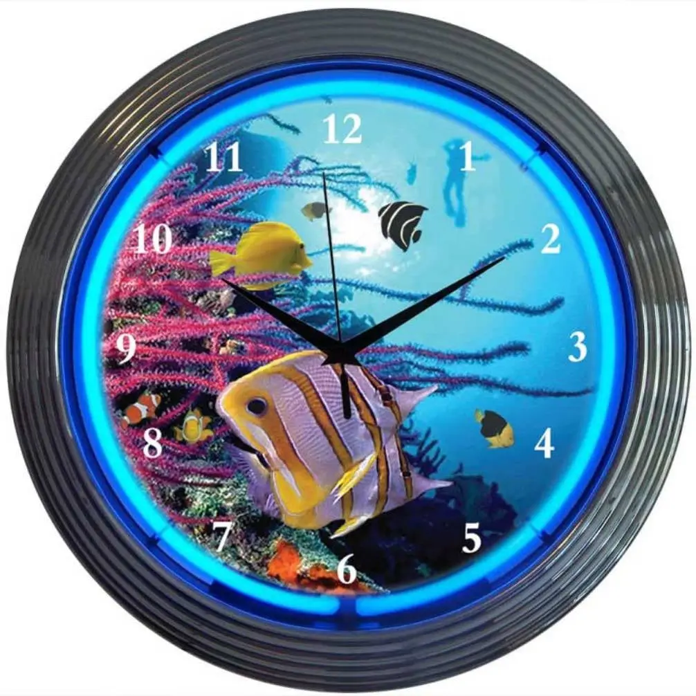 Neonetics Aquarium Neon Clock 1