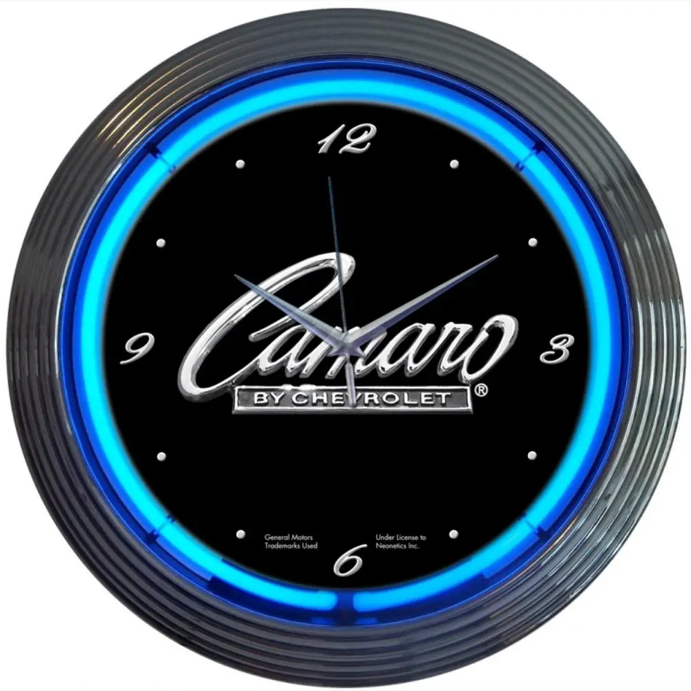 Neonetics Gm Camaro Script Neon Clock 1