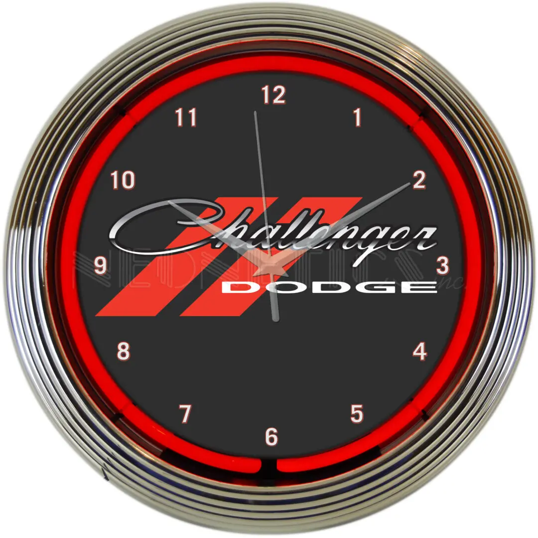 Neonetics Dodge Challenger Red Neon Clock 1