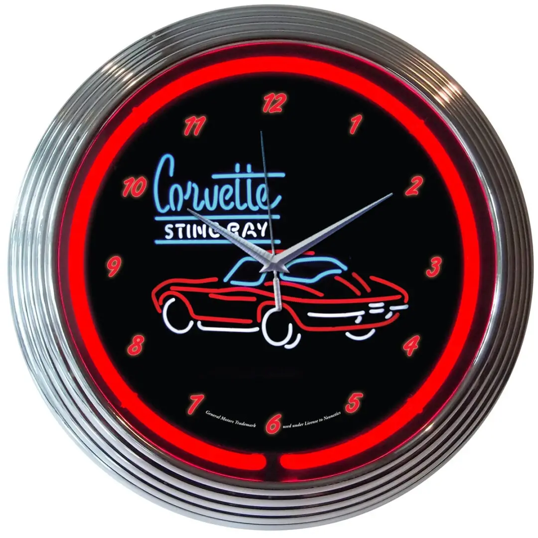 Neonetics Corvette Stingray Neon Clock 1