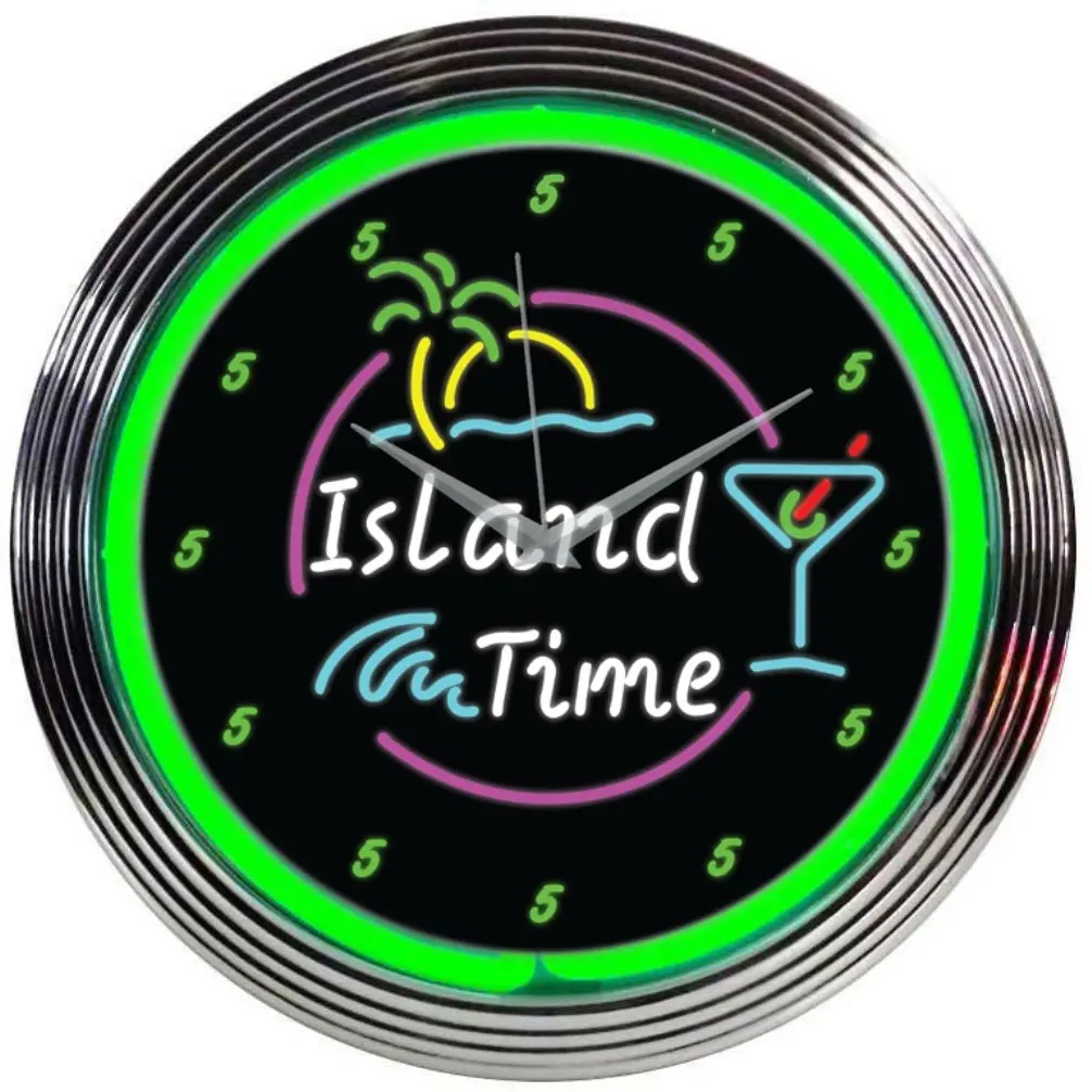 Neonetics Island Time Neon Clock 1