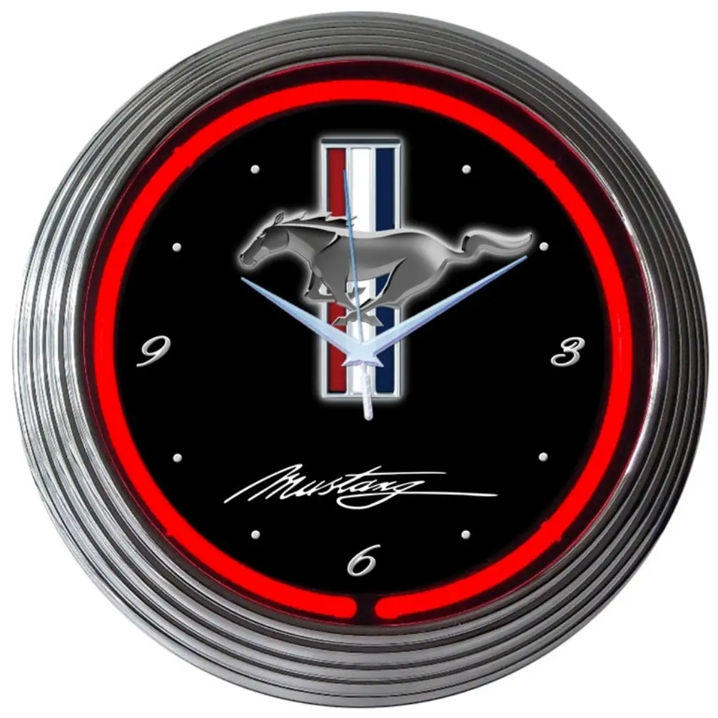 Neonetics Ford Mustang Neon Clock 1