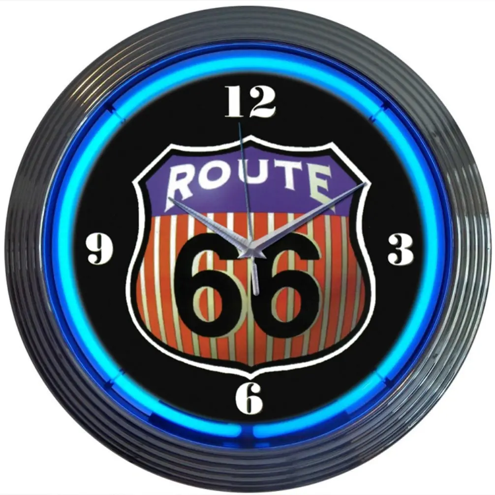 Neonetics Route 66 Round Neon Clock 1