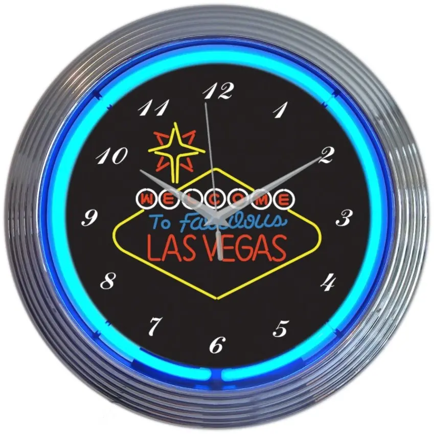 Neonetics Las Vegas Sign Neon Clock 1