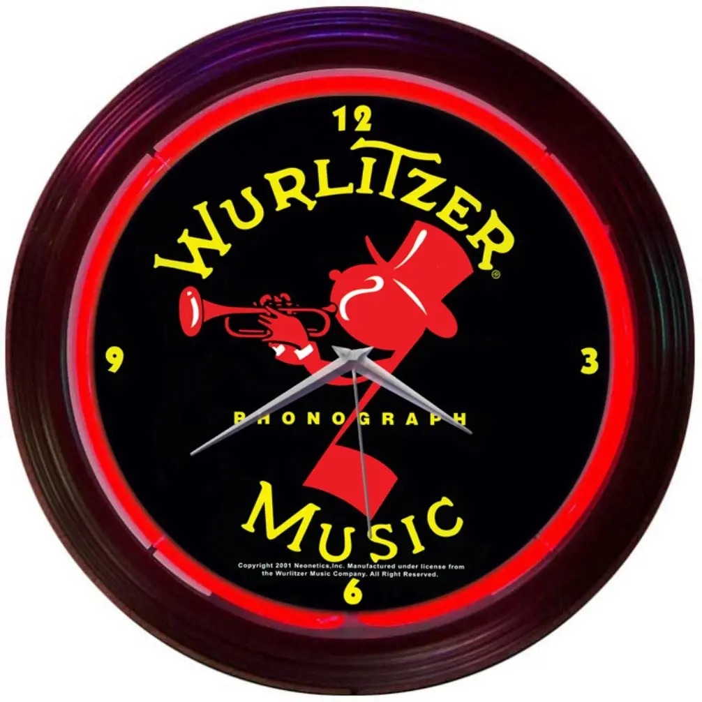Neonetics Wurlitzer Johnny One Note Neon Clock 1