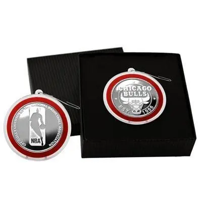 Highland Mint Nba Chicago Bulls Silver Coin Ornament Collectible 2