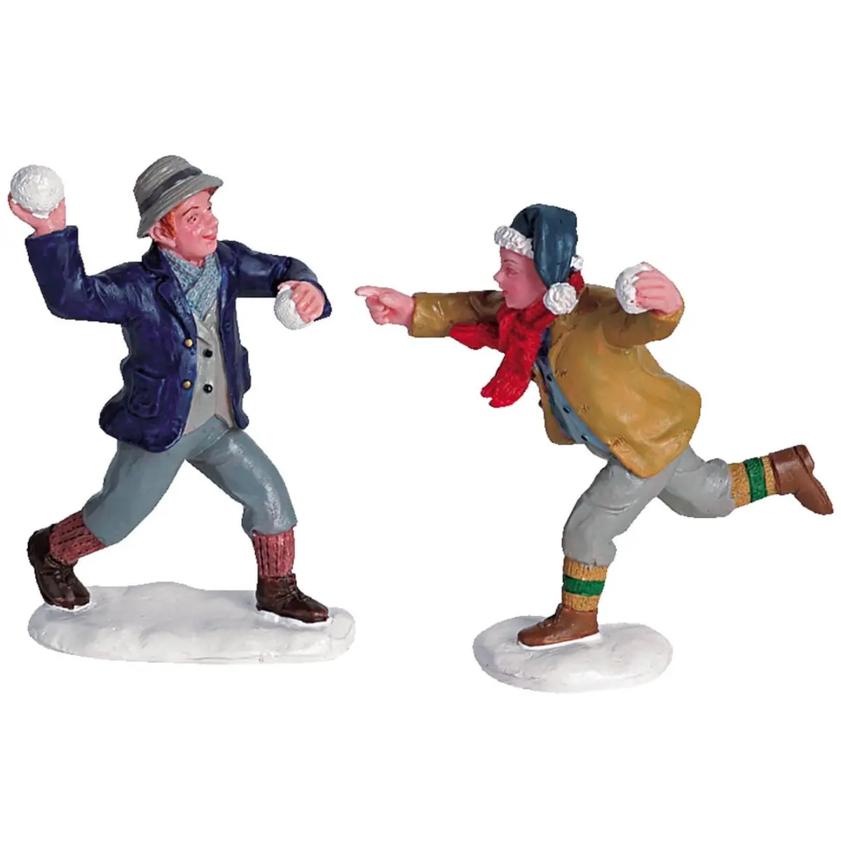 Lemax Caddington Village Figurines: Snowball Fun, Set Of 2 #62308 1