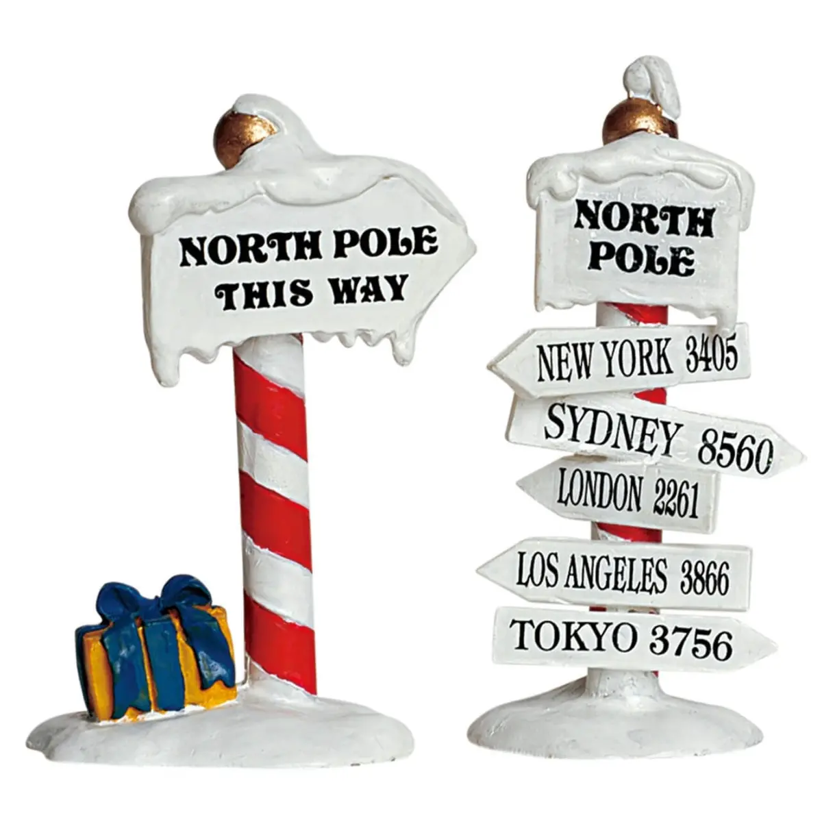Lemax Santa's Wonderland Accessory: North Pole Signs, Set Of 2 #64455 1