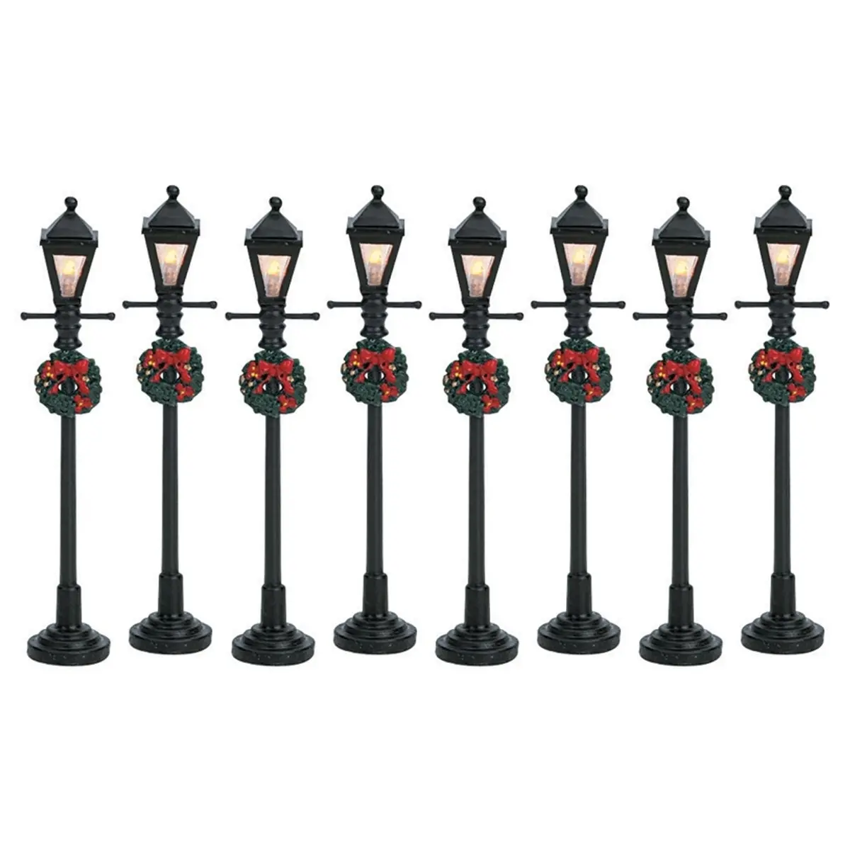 Lemax Caddington Village Accessories: Gas Lantern Street Lamps #64498 #64500 2