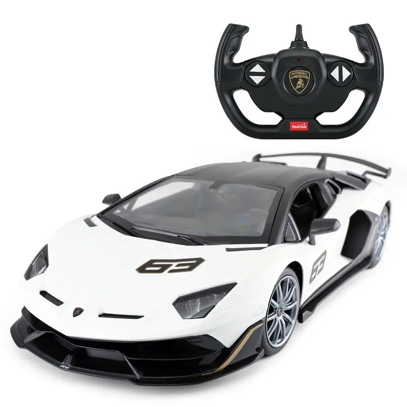 Lamborghini Aventador Svj Performance Rc Car 1/14 Scale Licensed Remote Control Toy Car With Working Lights By Rastar 1