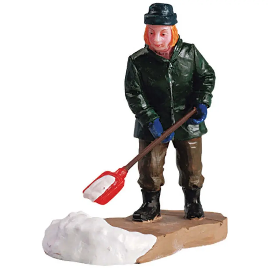 Lemax Vail Village Figurine: Clearing A Path #52049 1
