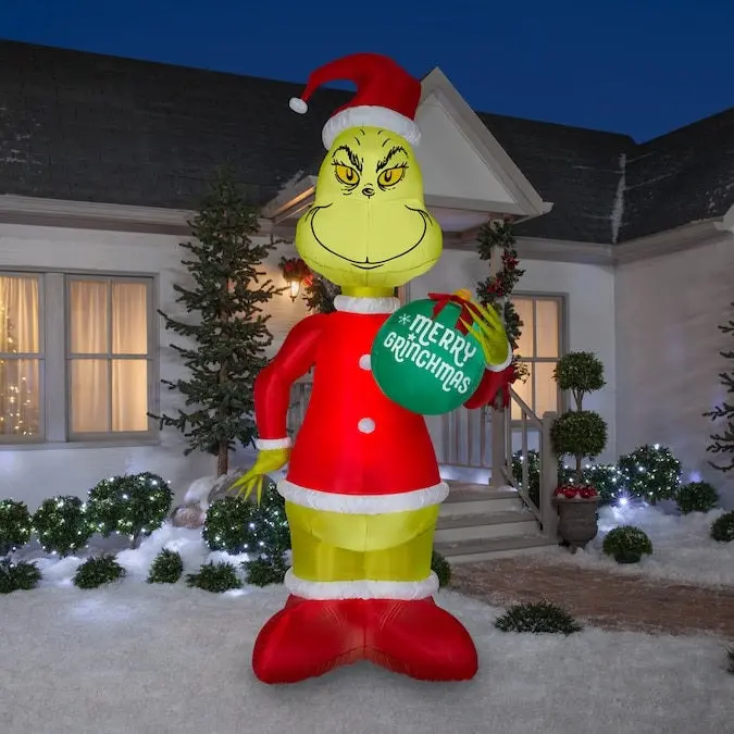 11' Dr. Seuss's Grinch With Grinchmas Ornament Airblown® Inflatable 1