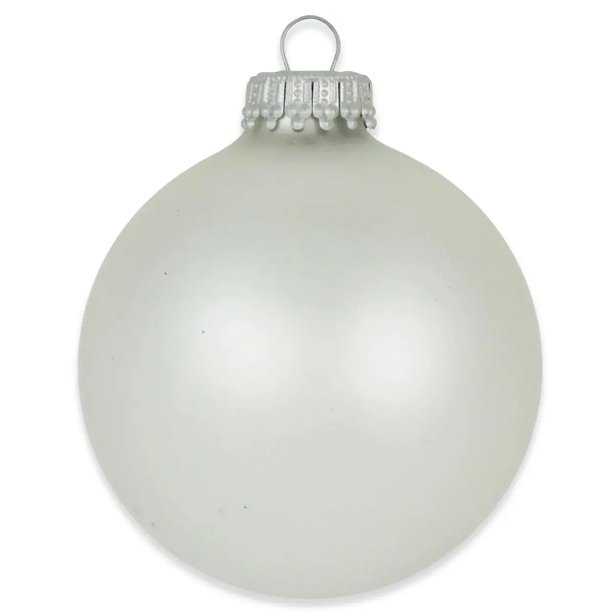 Set Of 8 Silver Pearl Christmas Ornaments 2