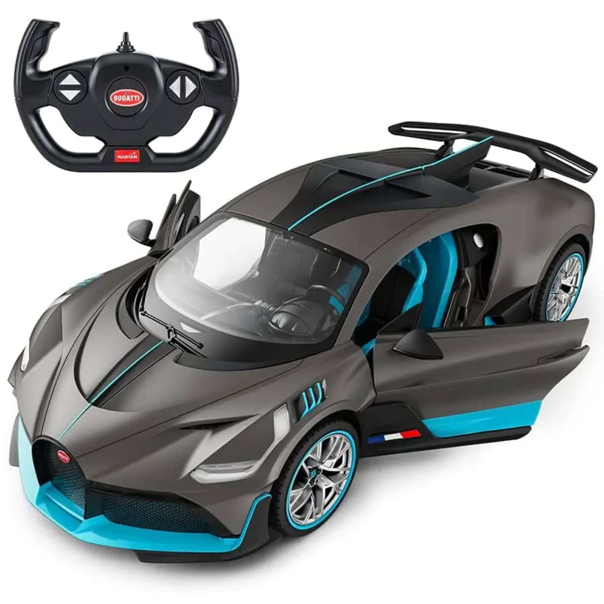 Bugatti Divo Rc Car 1/14 Scale Licensed Remote Control Toy Car With Open Doors And Working Lights By Rastar 1