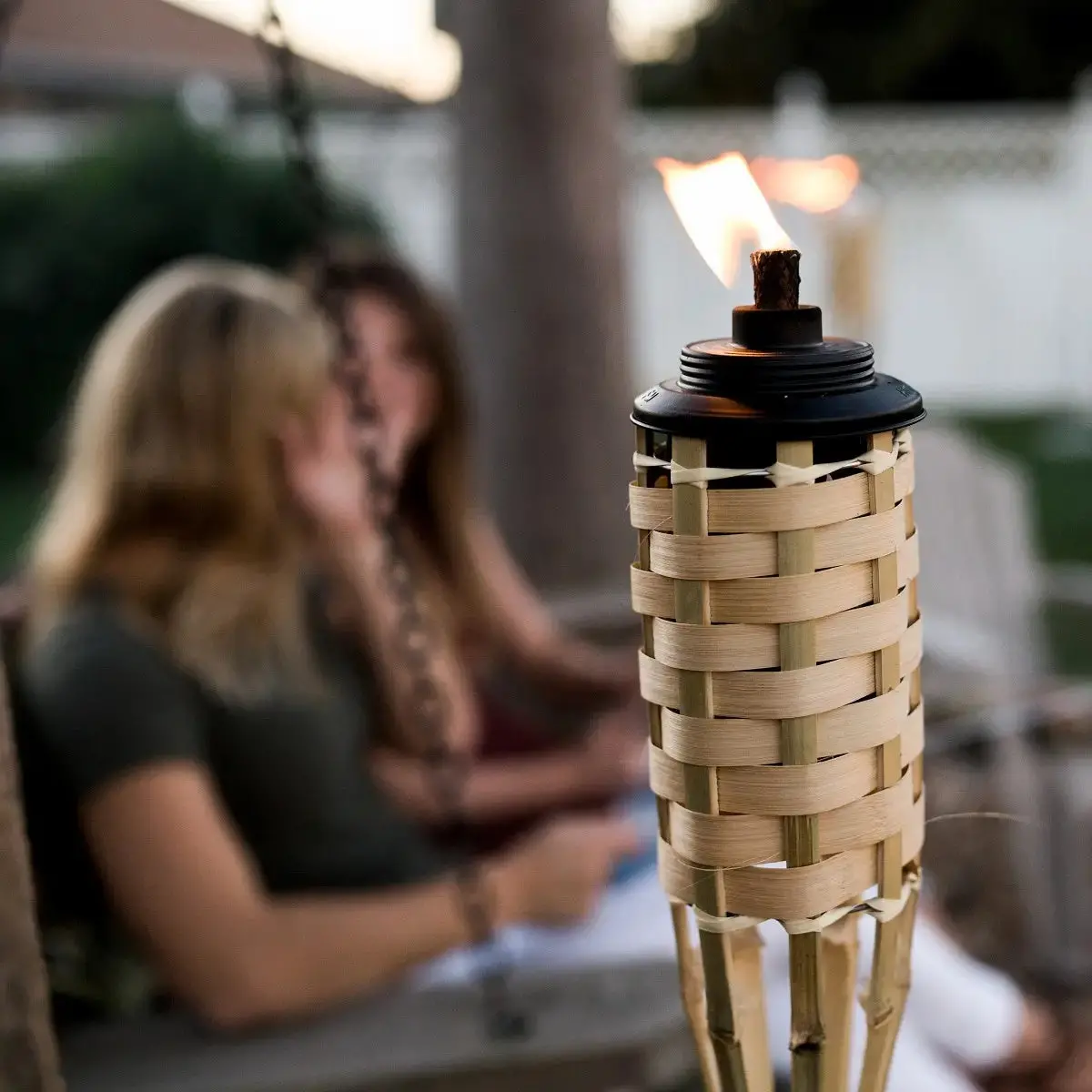 Tiki® Weather-Resistant Coated Bamboo Tiki Torch 1