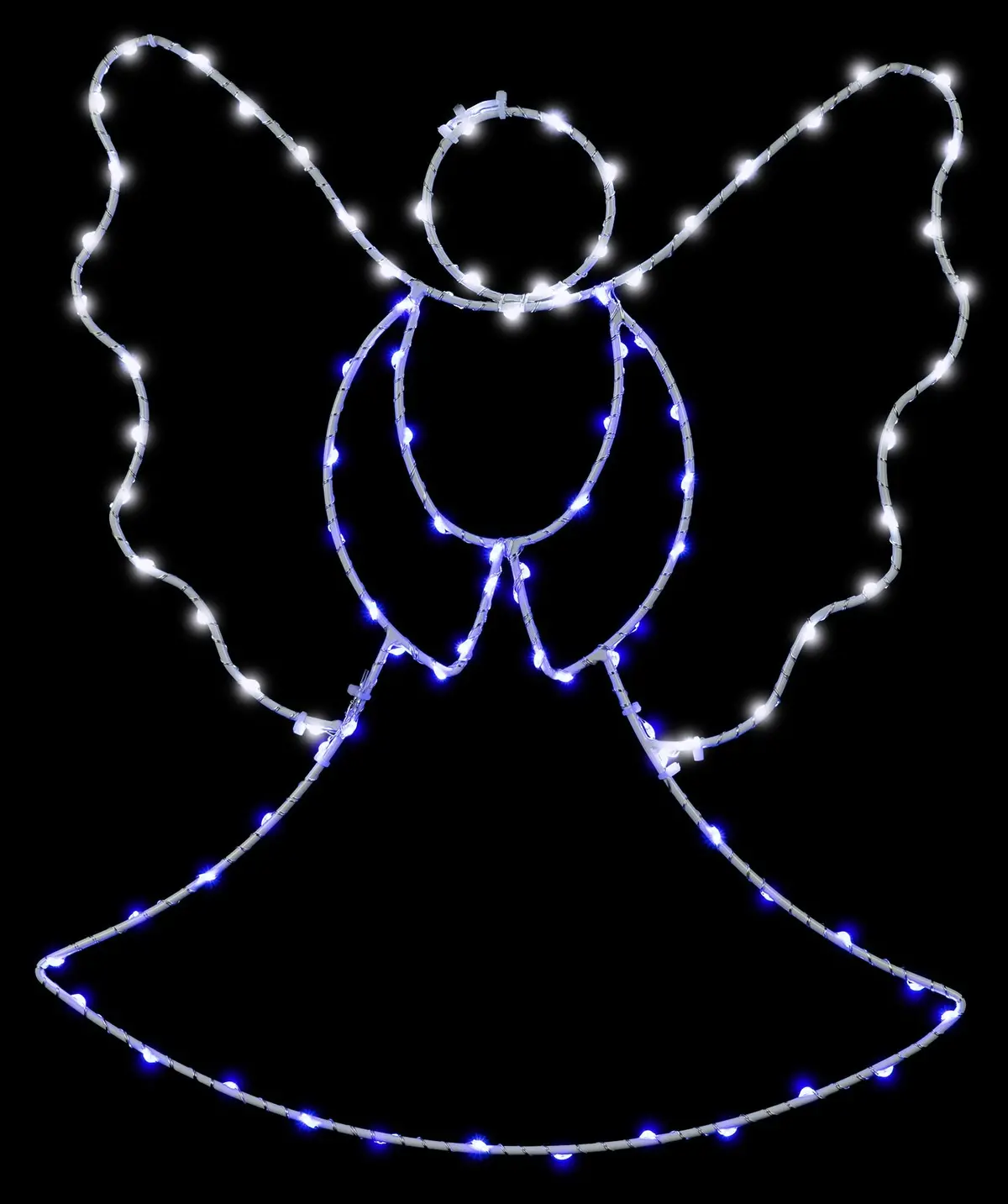 15" Blue & White Led Angel Silhouette Decoration 1