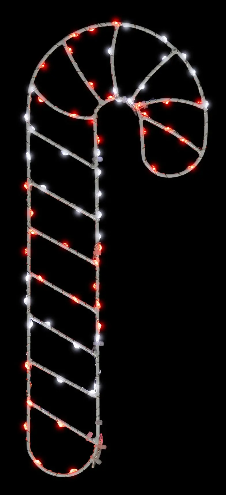 15" Red & White Led Candy Cane Silhouette Decoration 1