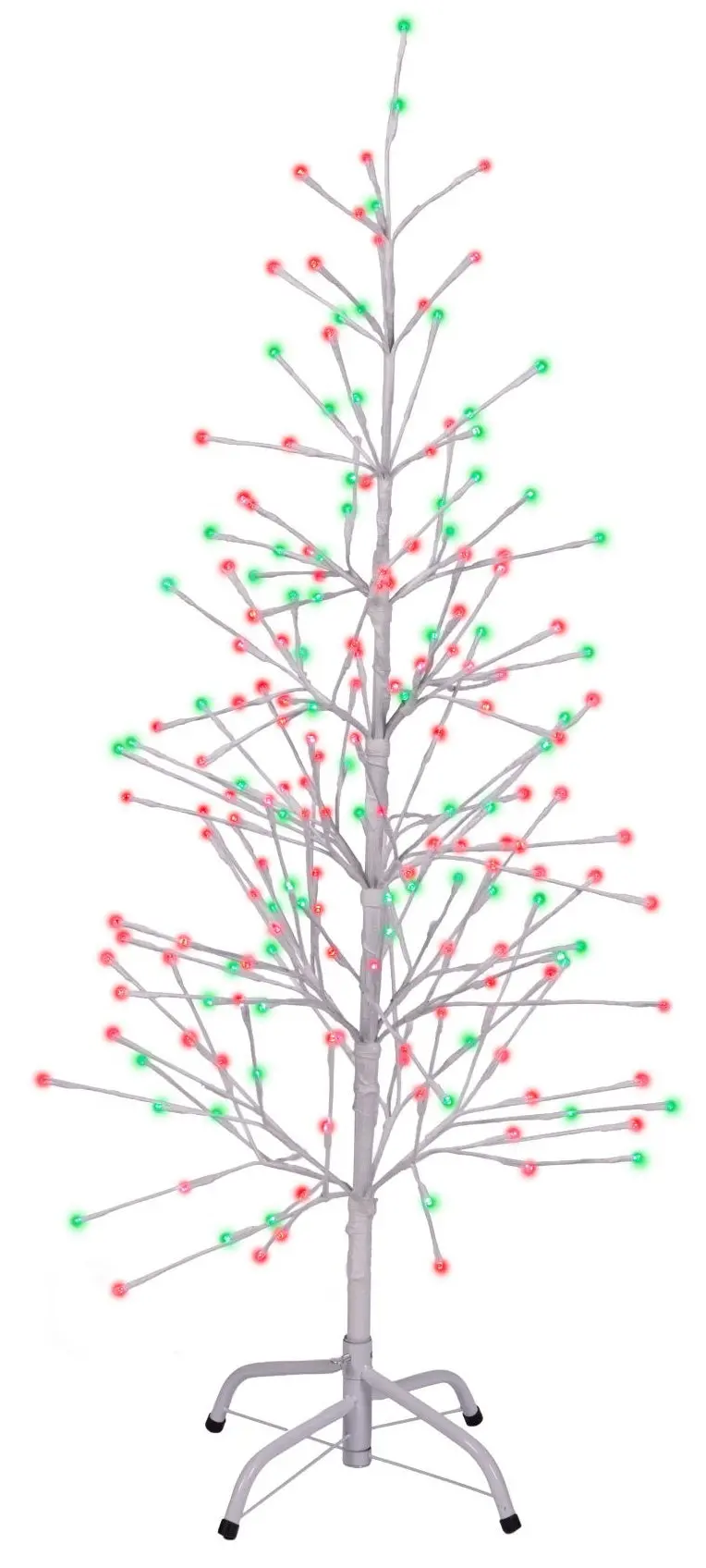 6.5' Double Twinkle Birch Tree Decoration 1