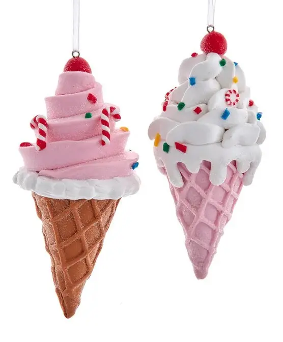 4.5" Ice Cream Cone Ornament 1