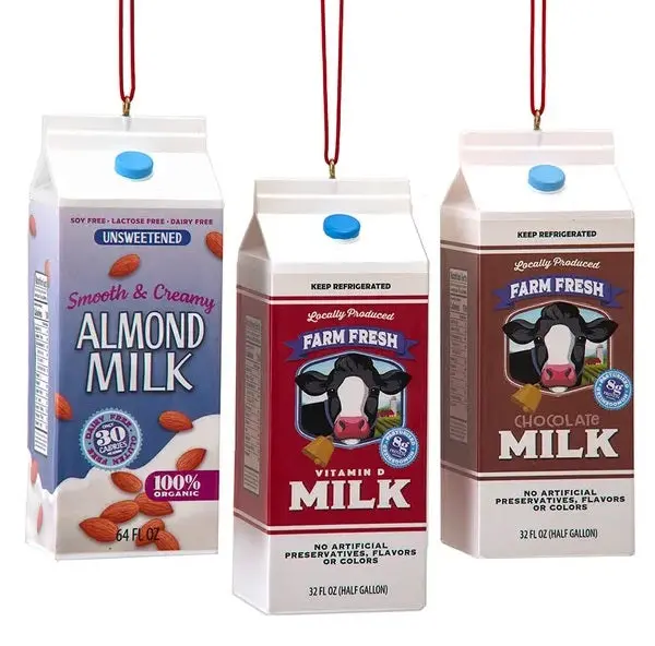 4.6" Milk Carton Ornament 1