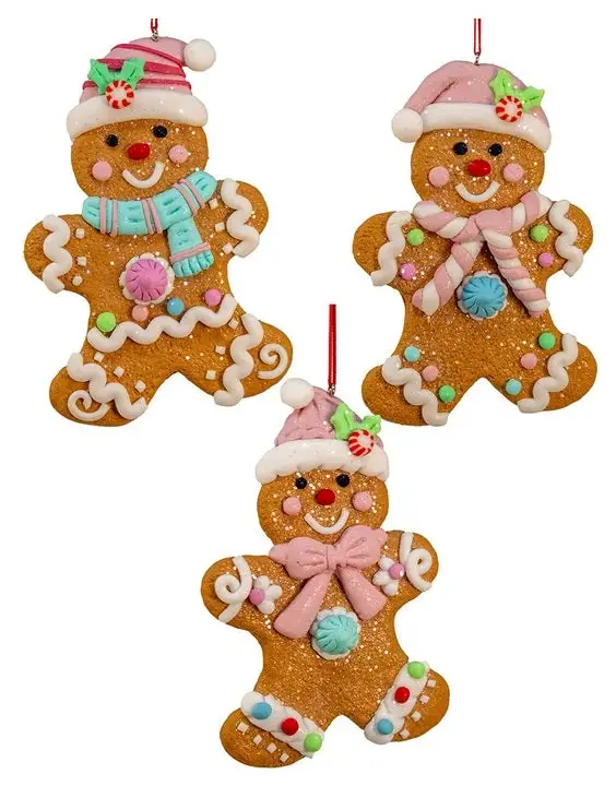 5" Pastel Gingerbread Man Ornament 1