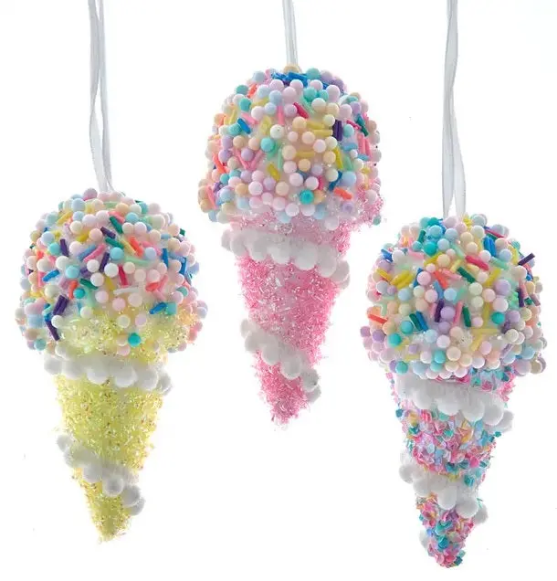 4" Pastel Ice Cream Ornament 1