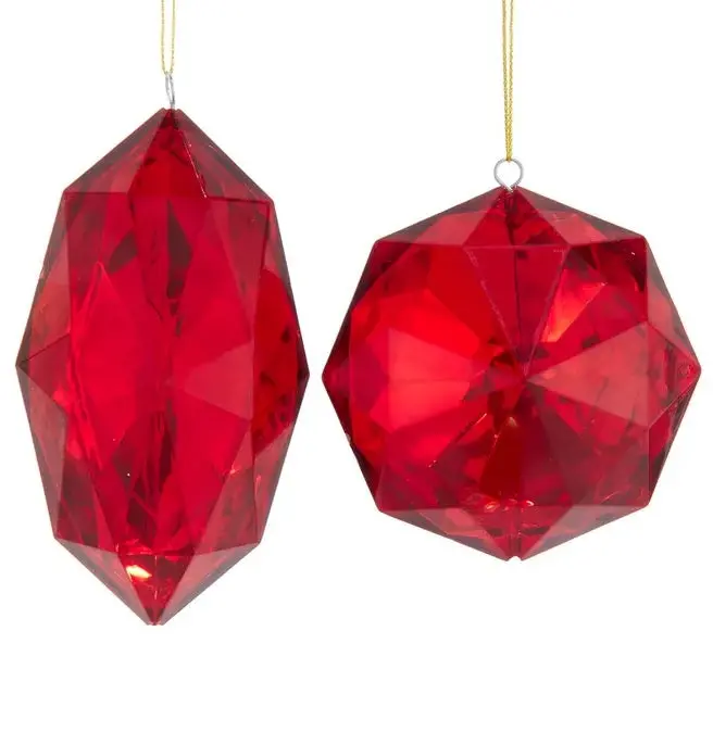 Red Jewel Diamond Ornament 1