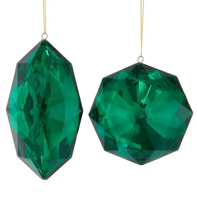 Green Jewel Diamond Ornament 1
