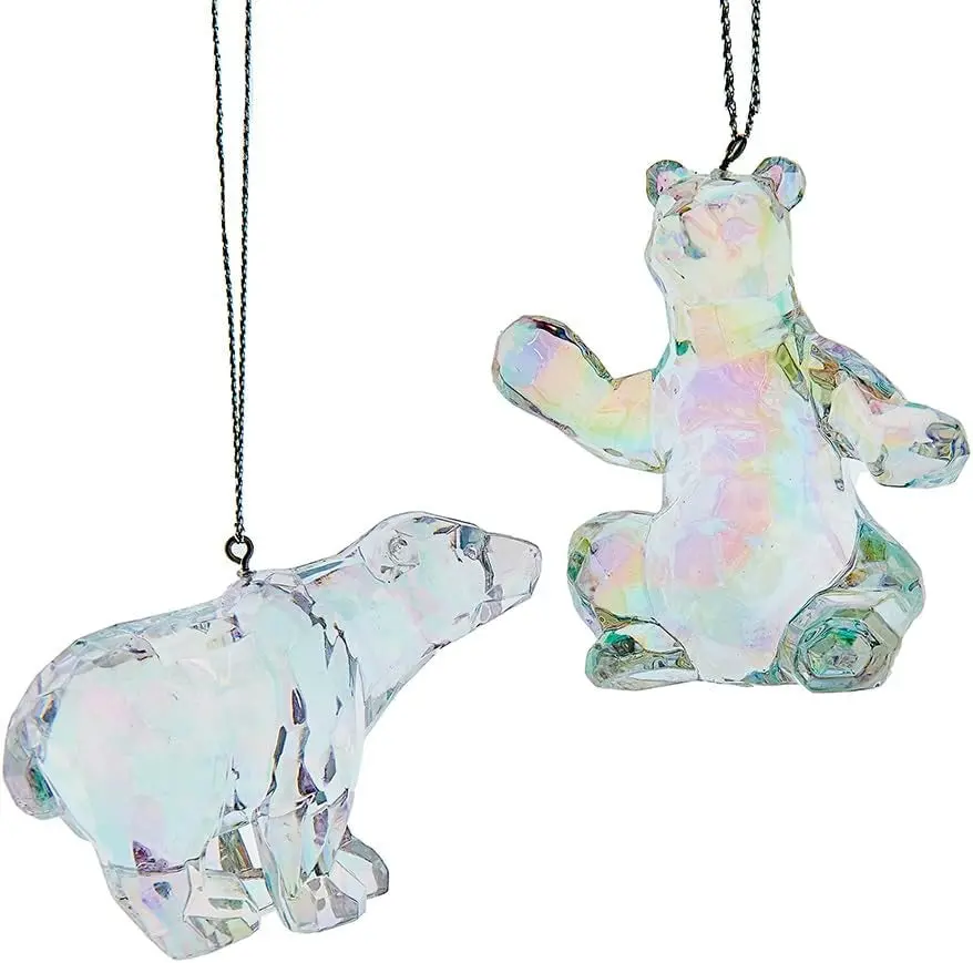 3" Opalescent Bear Ornament 1