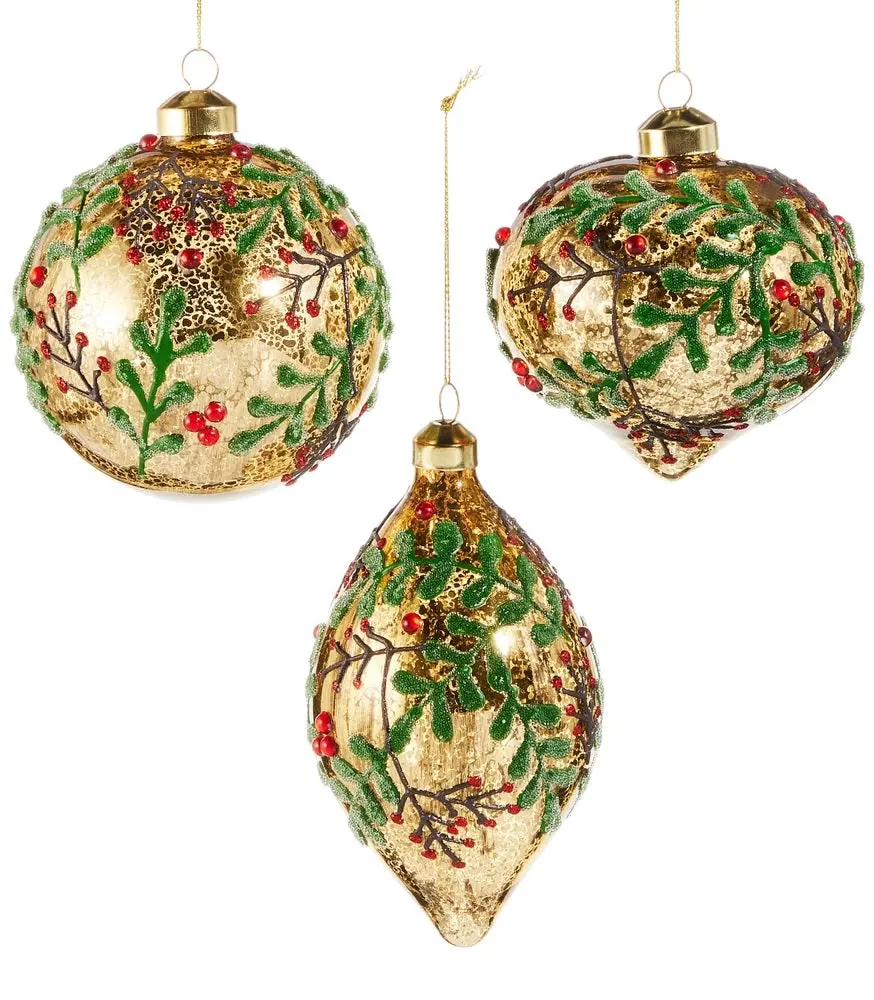 4" Holly Berry Ornament 1