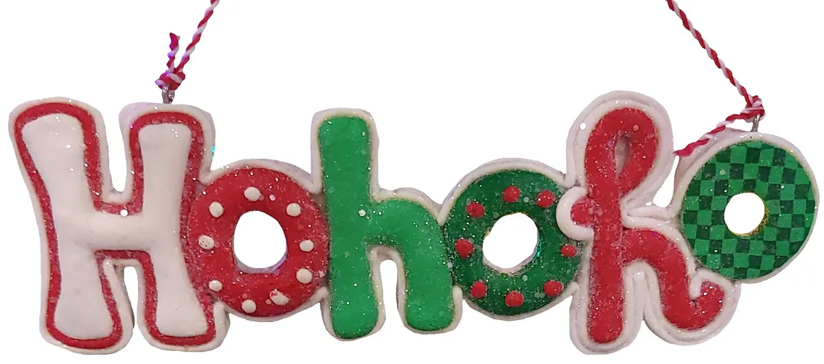 6.25" Whimsical Ho Ho Ho Ornament Sign 1