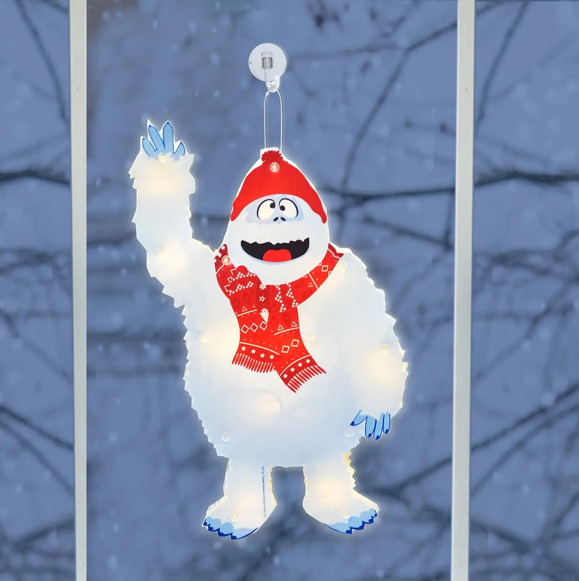 12" Christmas Bumble Led Holiday Window Hanging 1