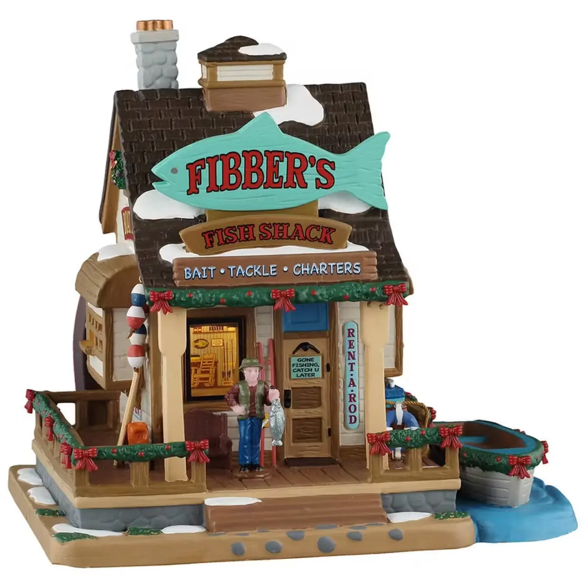 Lemax Vail Village Lighted Building: Fibber's Fish Shack #55329 1