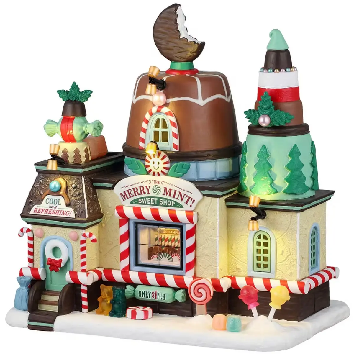Lemax Sugar N Spice Lighted Building: The Merry Mint! Sweet Shop #45286 1