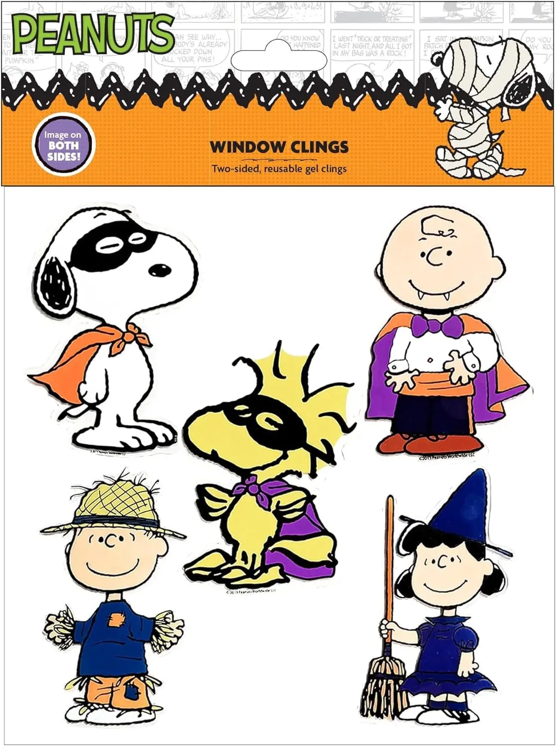 8X8 Peanuts Halloween Cling 1
