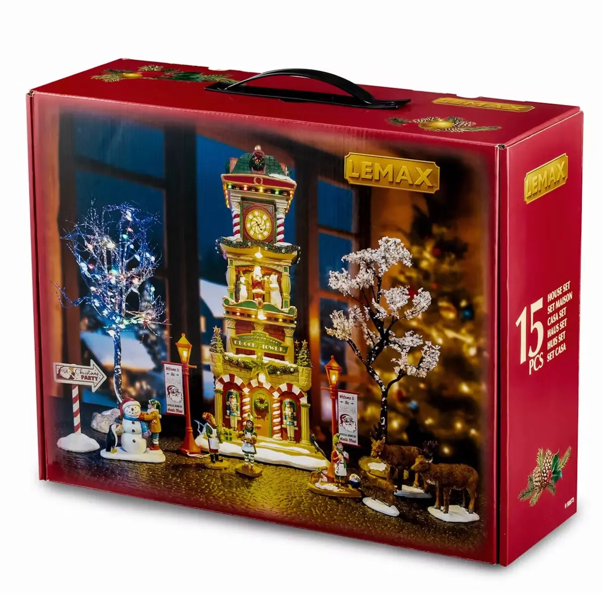 Lemax Santa's Wonderland: The Village Square Clock Tower Set #56673 1