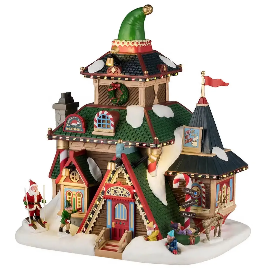 Lemax Santa's Wonderland Lighted Building: Elwood's Elf Lodge #45224 1