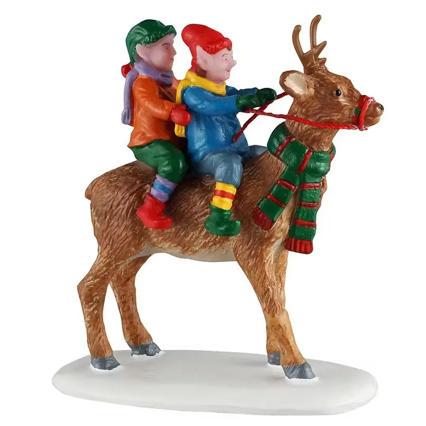 Lemax Santa's Wonderland Figurine: Reindeer Rides #52529 1