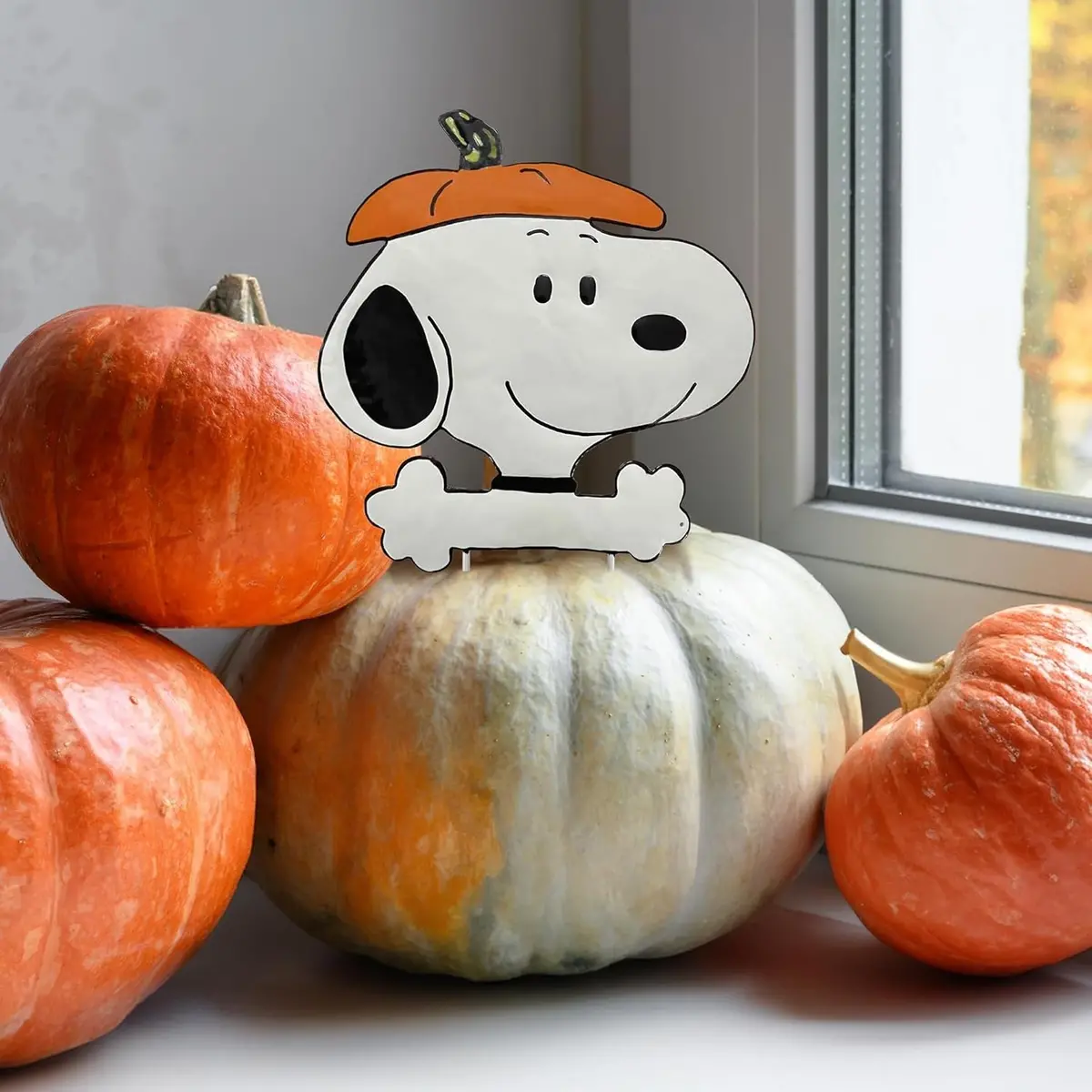 Peanuts® Halloween Snoopy Pumpkin Press-In Decoration 1