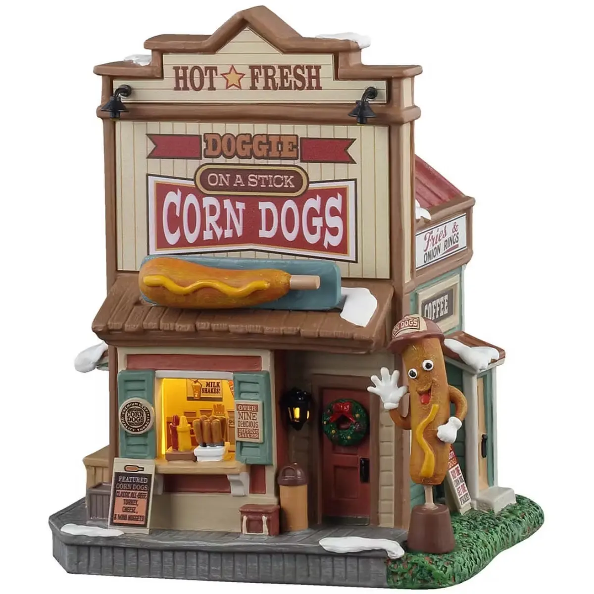 Lemax Harvest Crossing Lighted Building: Doggie On A Stick Corn Dogs #55333 1