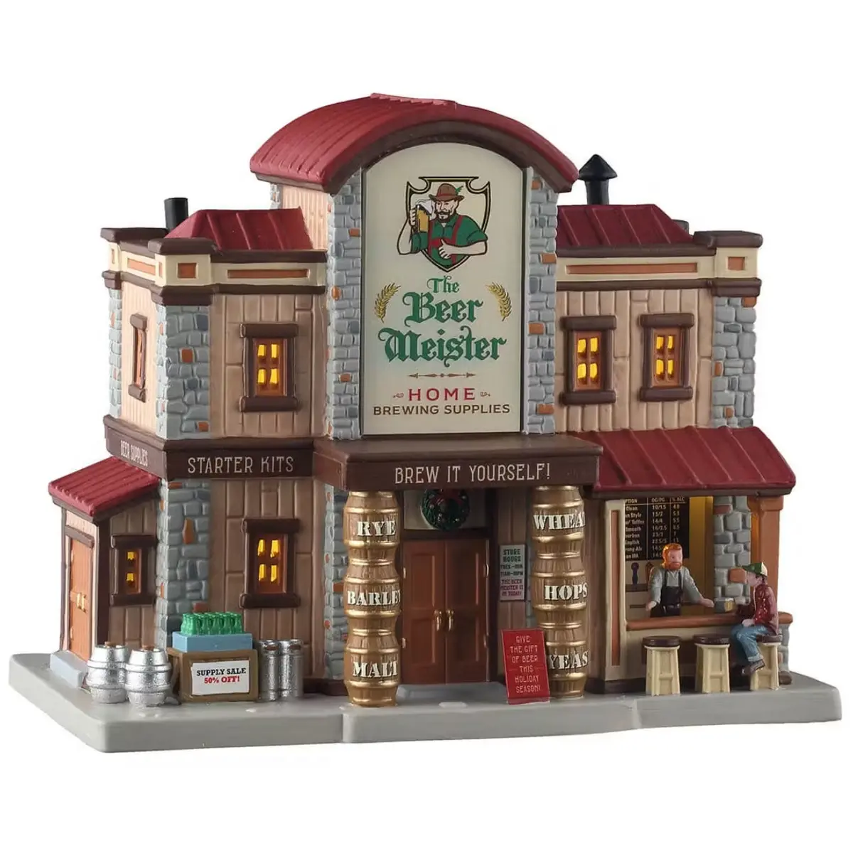 Lemax Harvest Crossing Lighted Building: The Beer Meister Home Brewing Supplies #55332 1