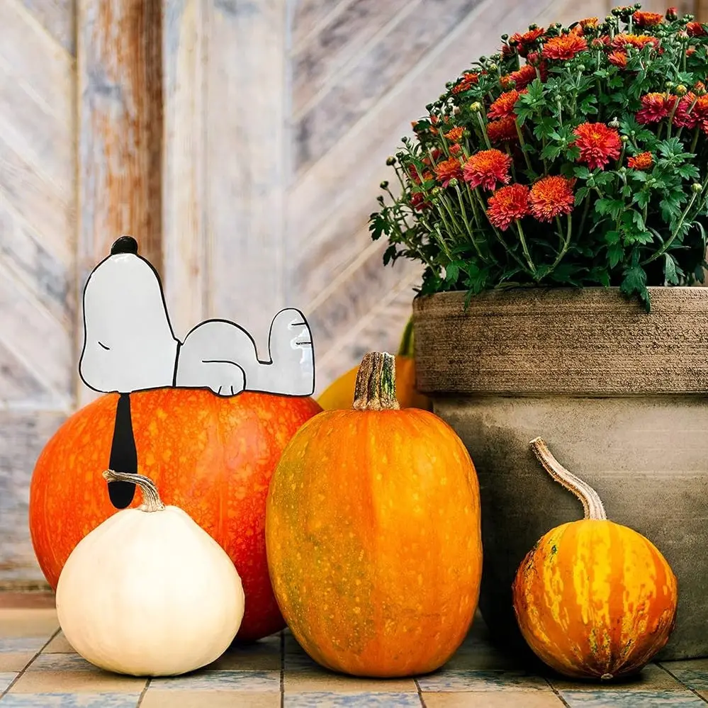 Peanuts® Snoopy Laying Down Pumpkin Press-In Decoration 1