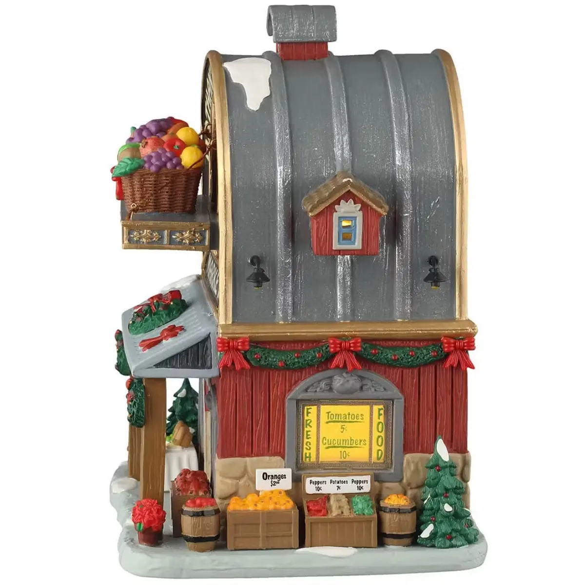 Lemax Harvest Crossing Lighted Building: Nathan's Naturals Market #55331 2