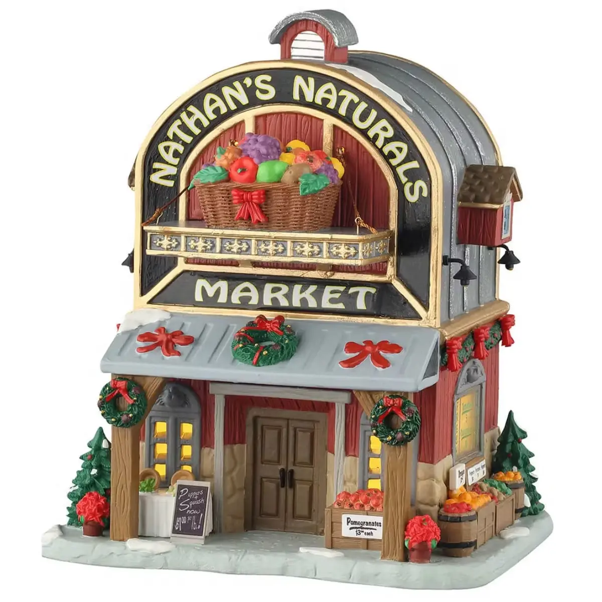 Lemax Harvest Crossing Lighted Building: Nathan's Naturals Market #55331 1