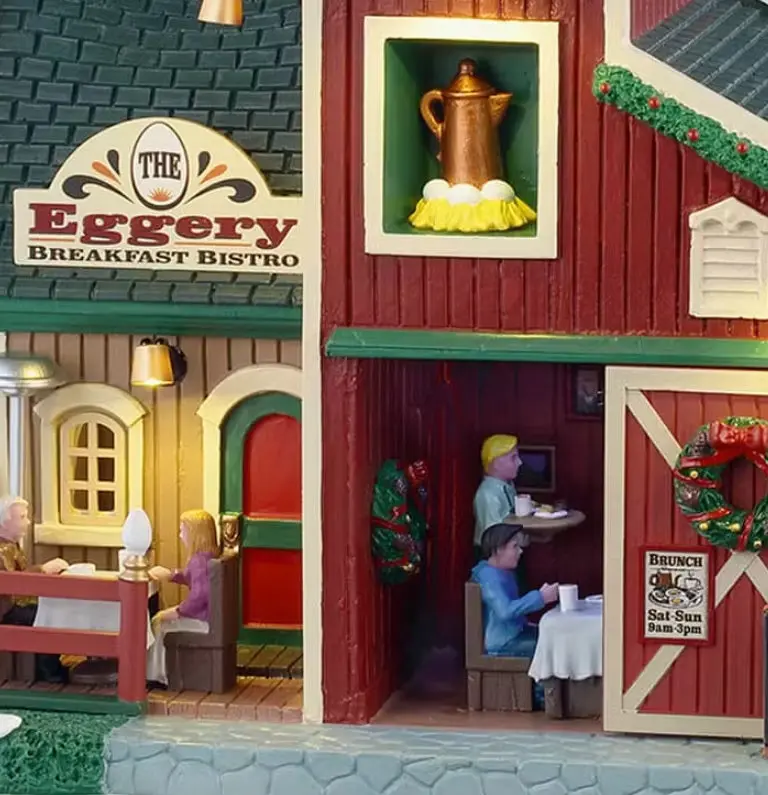 Lemax Harvest Crossing Lighted Building: The Eggery Breakfast Bistro #55316 2