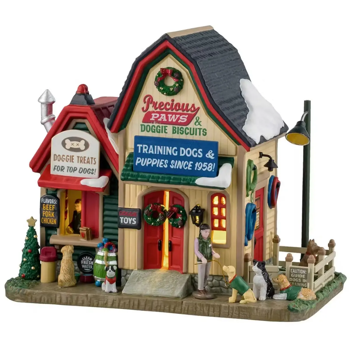 Lemax Harvest Crossing Lighted Building: Precious Paws & Doggie Biscuits #45275 1