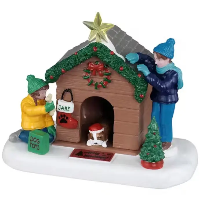Lemax General Collectibles Table Accent: Doghouse Christmas #53741 1