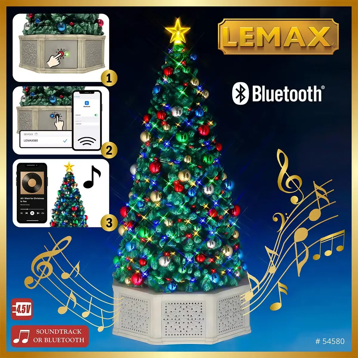 Lemax General Collectible Sights & Sounds: Musical Tree #54580 2