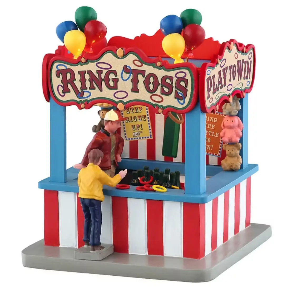Lemax Carnival Table Accent: Ring Toss Game #54459 1