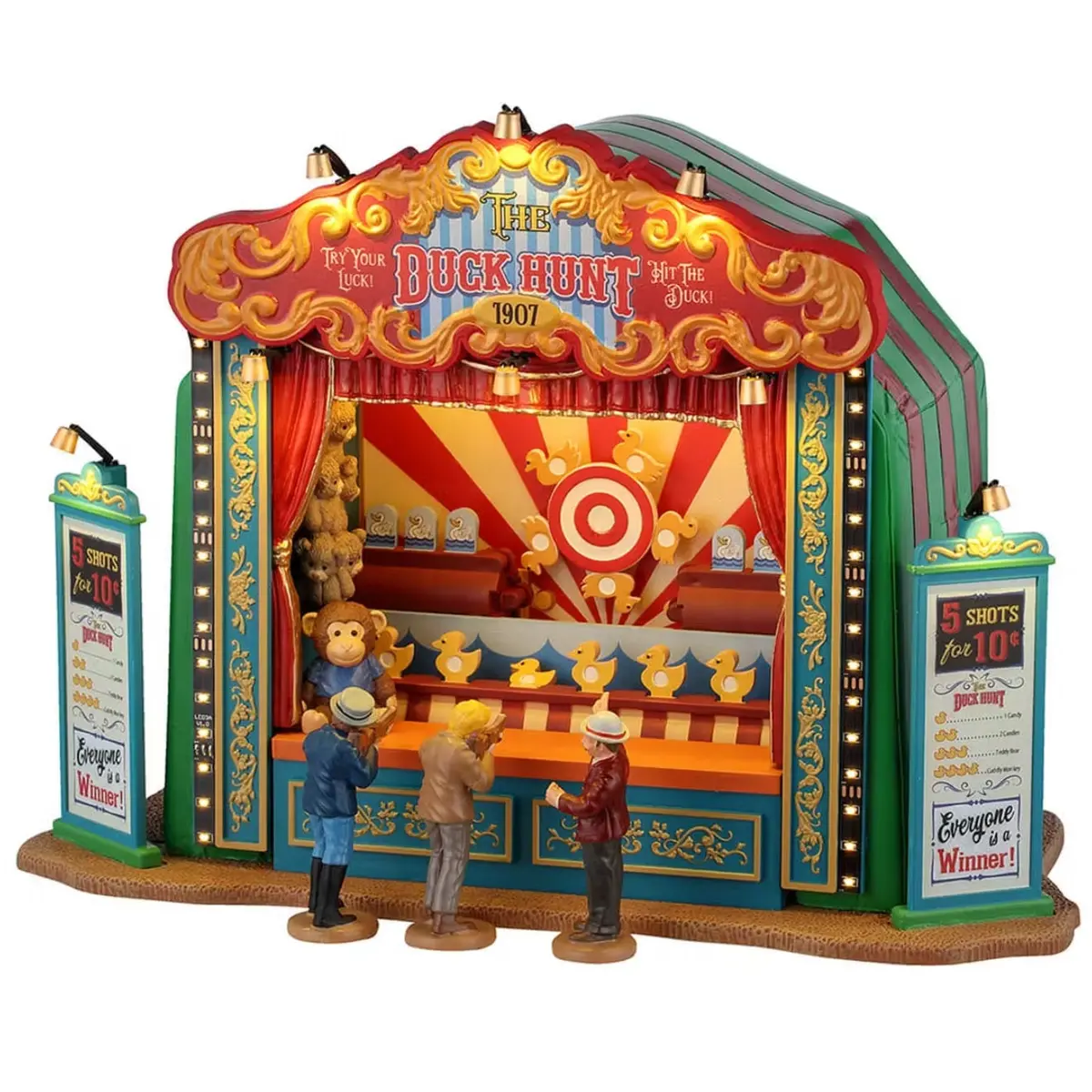 Lemax Carnival Sights & Sounds: The Duck Hunt, Set Of 4 #55326 1